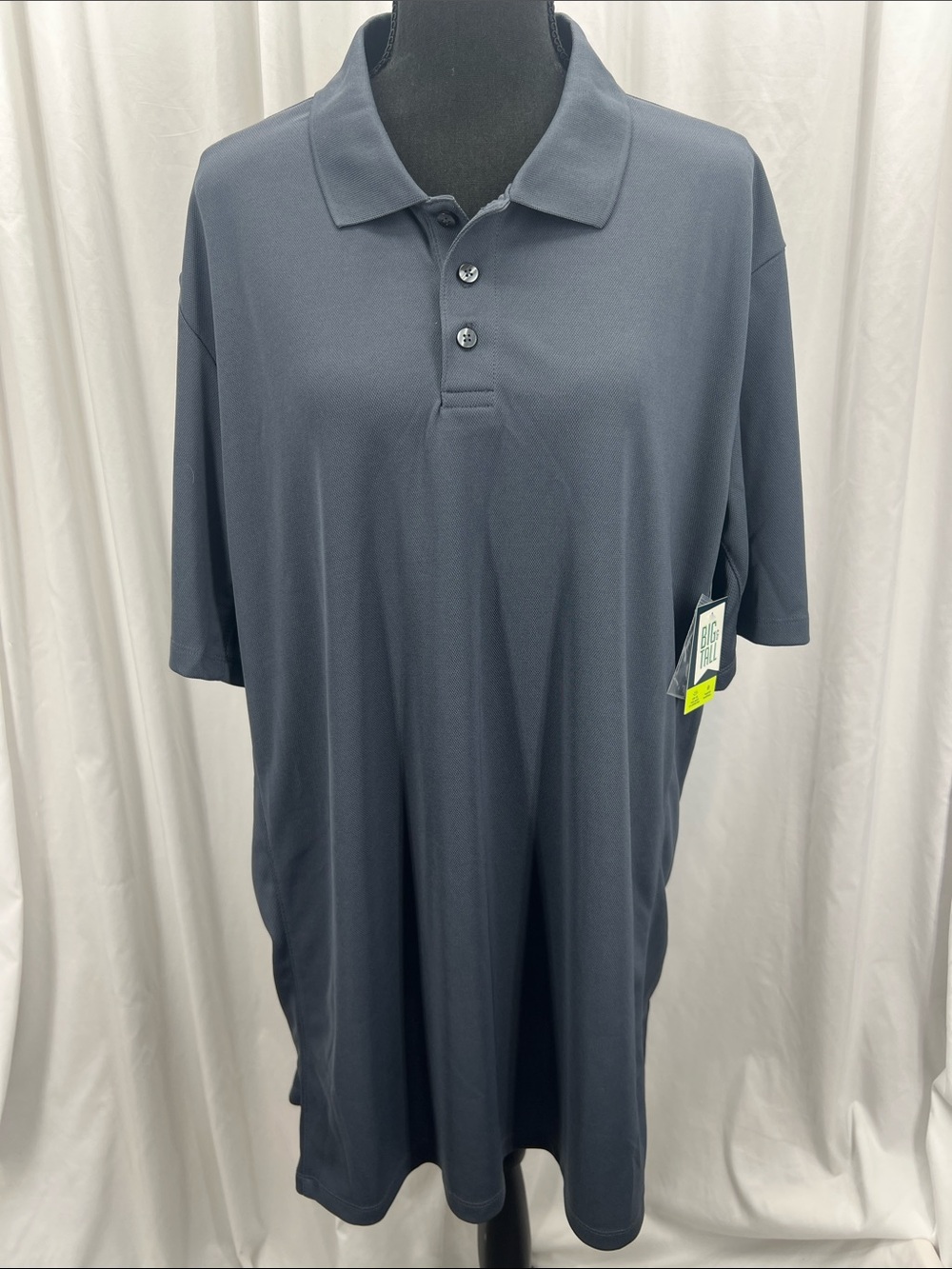 Tek Gear Men's Short-Sleeve Polo Shirt Big & Tall Size 2XLT Charcoal Gray NWT’s